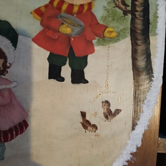 Vintage 24" Wooden Sleigh Sled Wall Hanging Holiday Christmas Decor Hand Painted - Picture 8 of 14